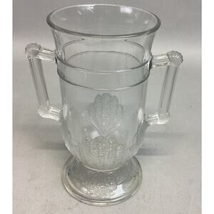 Antique 1880 EAPG Duncan & Sons Pressed Glass Shell & Tassel Spooner - 8”H